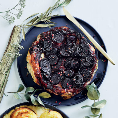 Beetroot tarte tatin