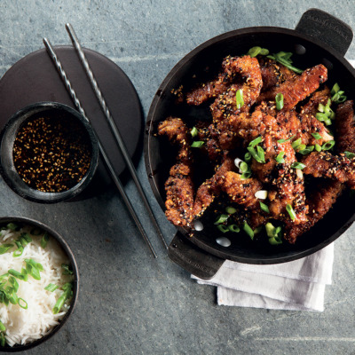 Chinese sticky sesame baked mini fillets