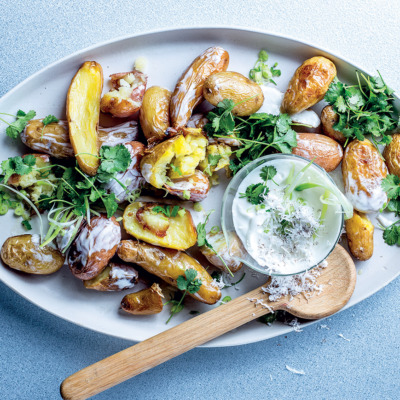 Coconut-and-coriander three-potato salad