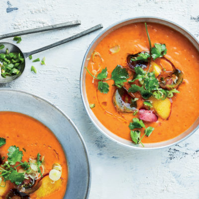 Flavourburst nectarine-and-tomato gazpacho