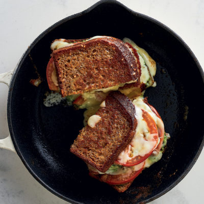 Toasted caprese sandwich