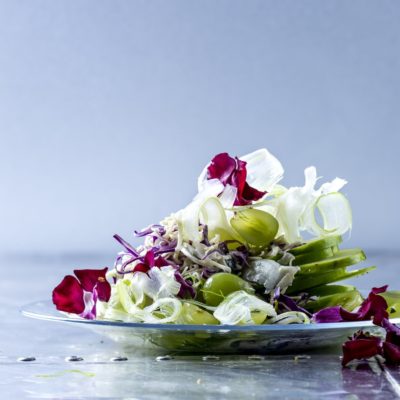 Waldorf slaw with tahini dressing