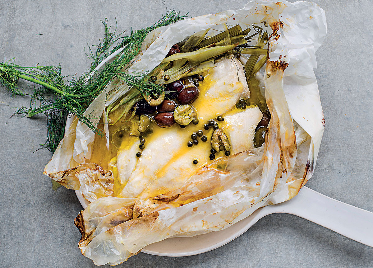 Fish en papillote with orange juice recipe