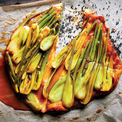 Salted caramel and fennel tarte tatin