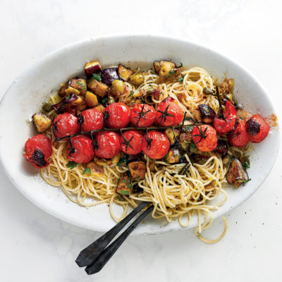 Tomato caponata pasta