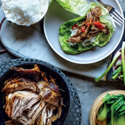 Asian-style slow-cooked pork shoulder