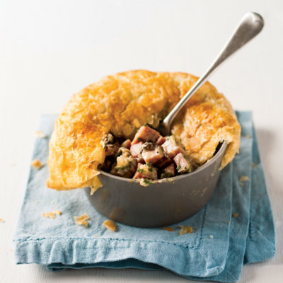 Ham-and-mushroom pie