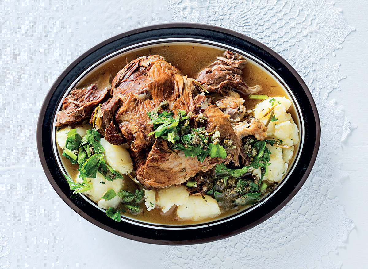 braised lamb with celery salsa