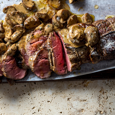 Beef fillet with café au lait sauce