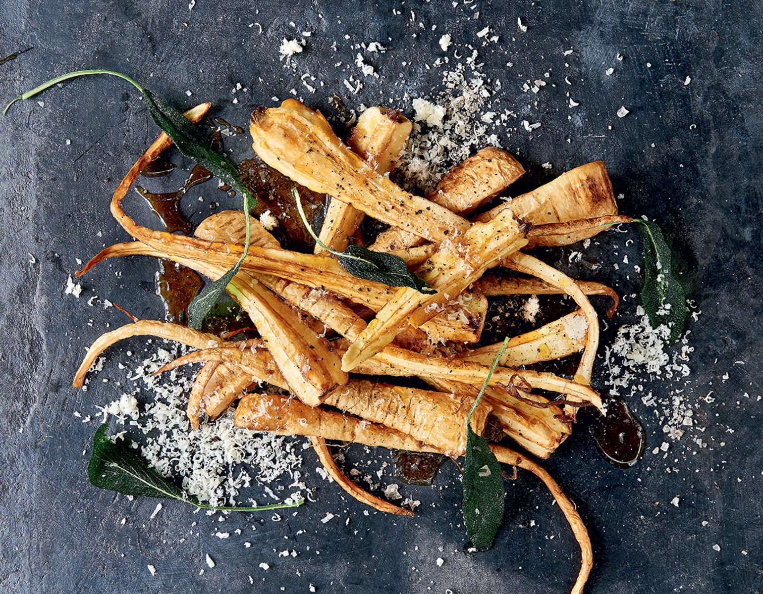 Crispy parsnips with maple syrup recipe