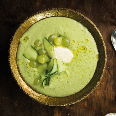 Spring green gazpacho