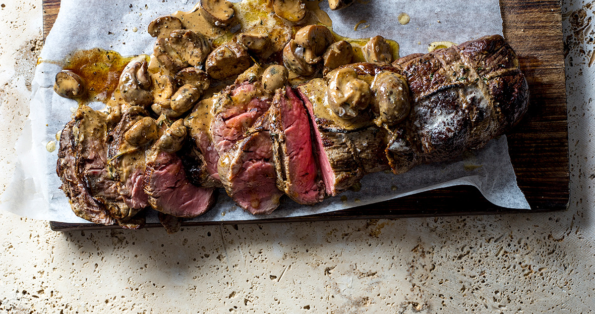Beef fillet with café au lait sauce recipe
