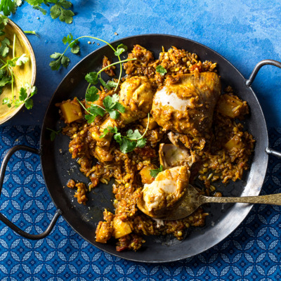 Cape Malay chicken biryani casserole