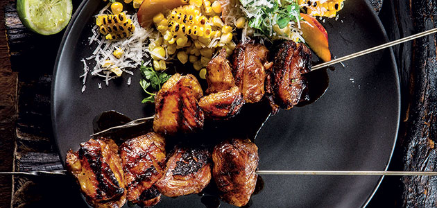 MAPLE-AND-BALSAMIC DUCK KEBABS recipe