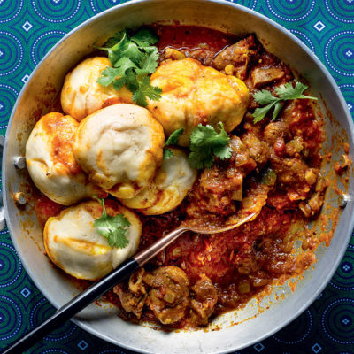 Lamb curry and dumplings