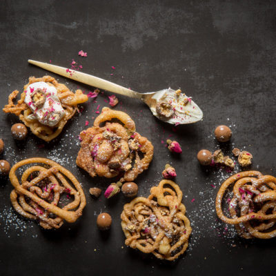 Mini funnel cakes with Chuckles