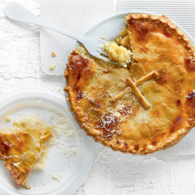 Nana's three-cheese-and-onion pie