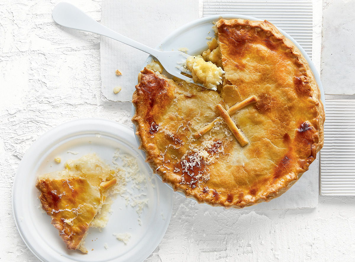 Nana's three-cheese-and-onion pie recipe