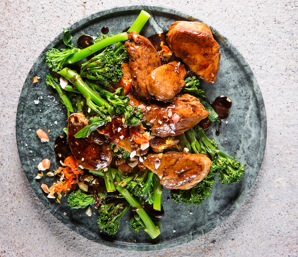 Quick-and-easy pork-and-Tenderstem broccoli stir-fry recipe