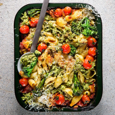 Tenderstem Broccoli-and-ricotta pasta bake