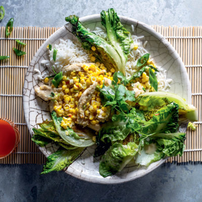 Creamy chilli chicken and corn with coriander