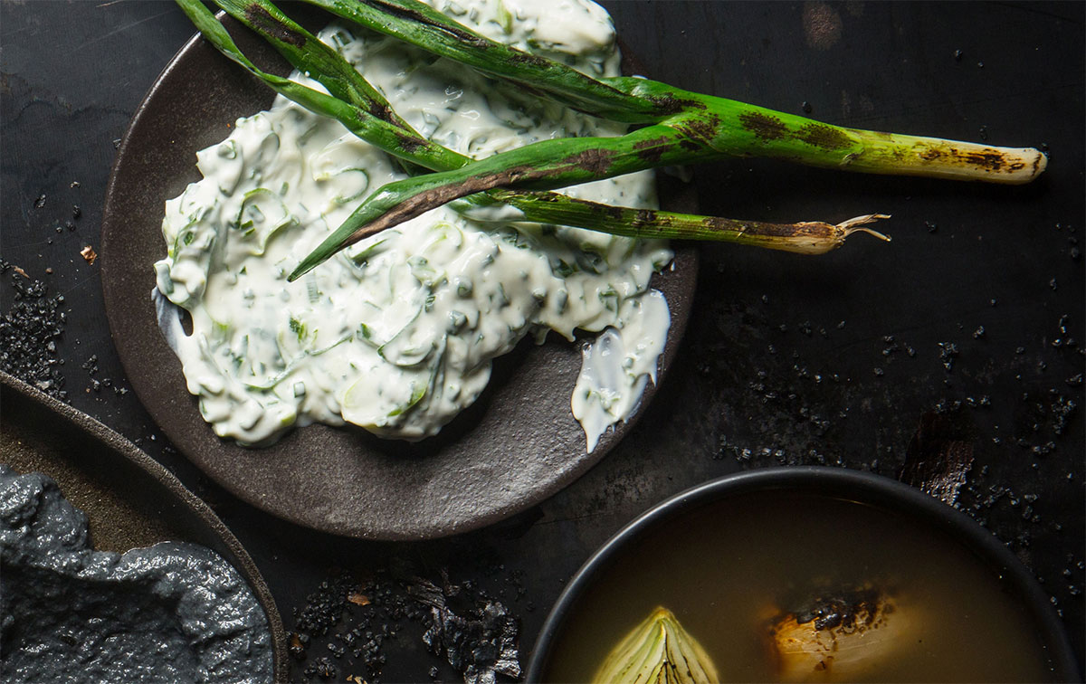 Smoky spring onion dip recipe