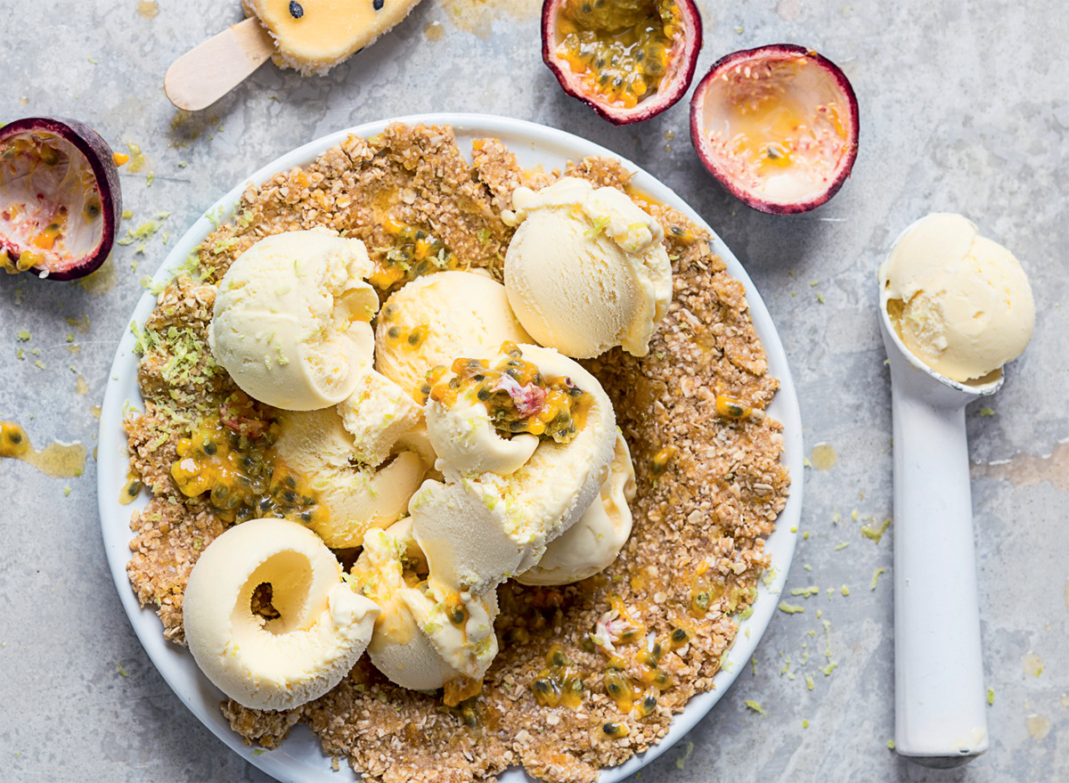 Tropical ice-cream pie recipe