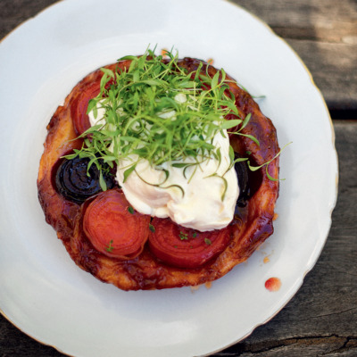 Beetroot tarte tatin