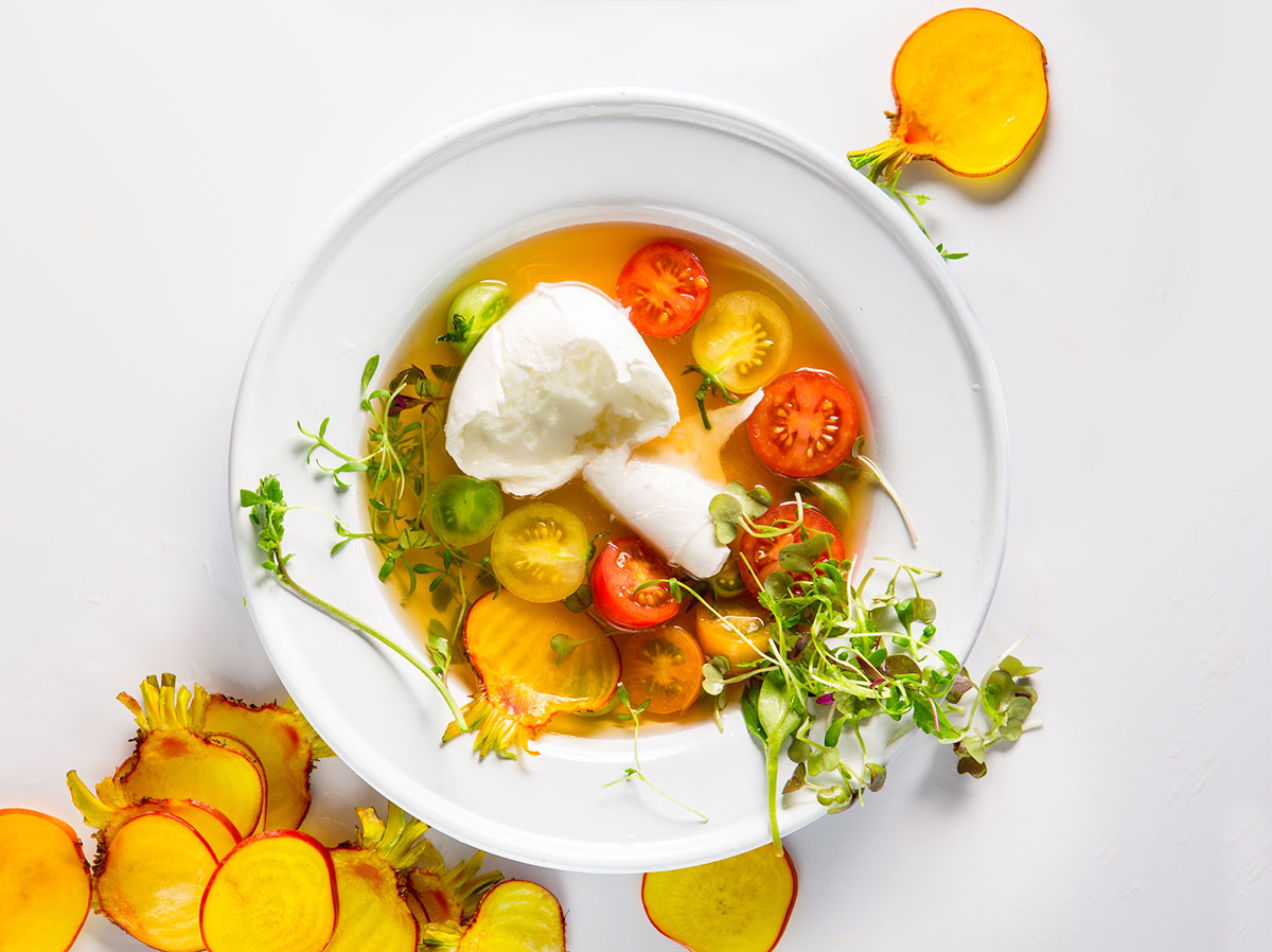 Caprese tomato water recipe
