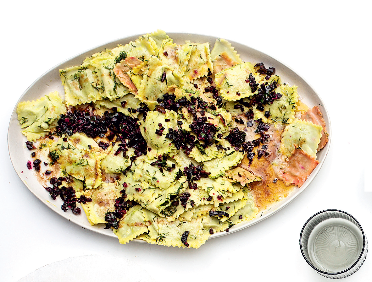 beetroot ravioli