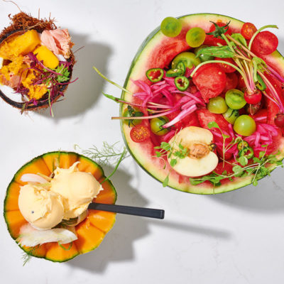 Wacky no-waste watermelon salad bowl