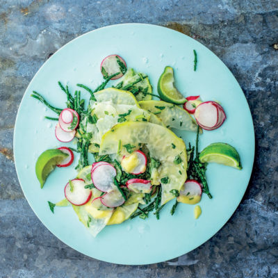 Celeriac, radish and samphire salad