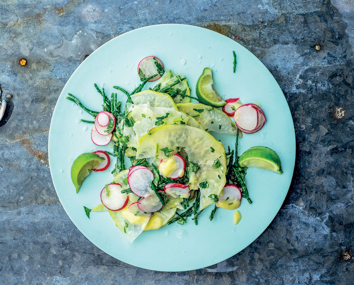 celeriac, radish and samphire salad recipe