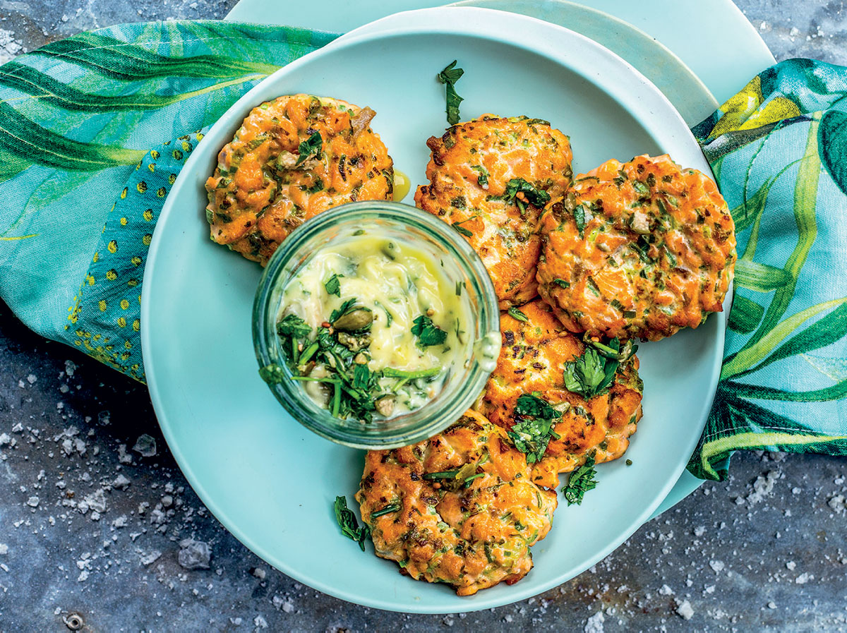 fish cakes with lemon caper aïoli recipe