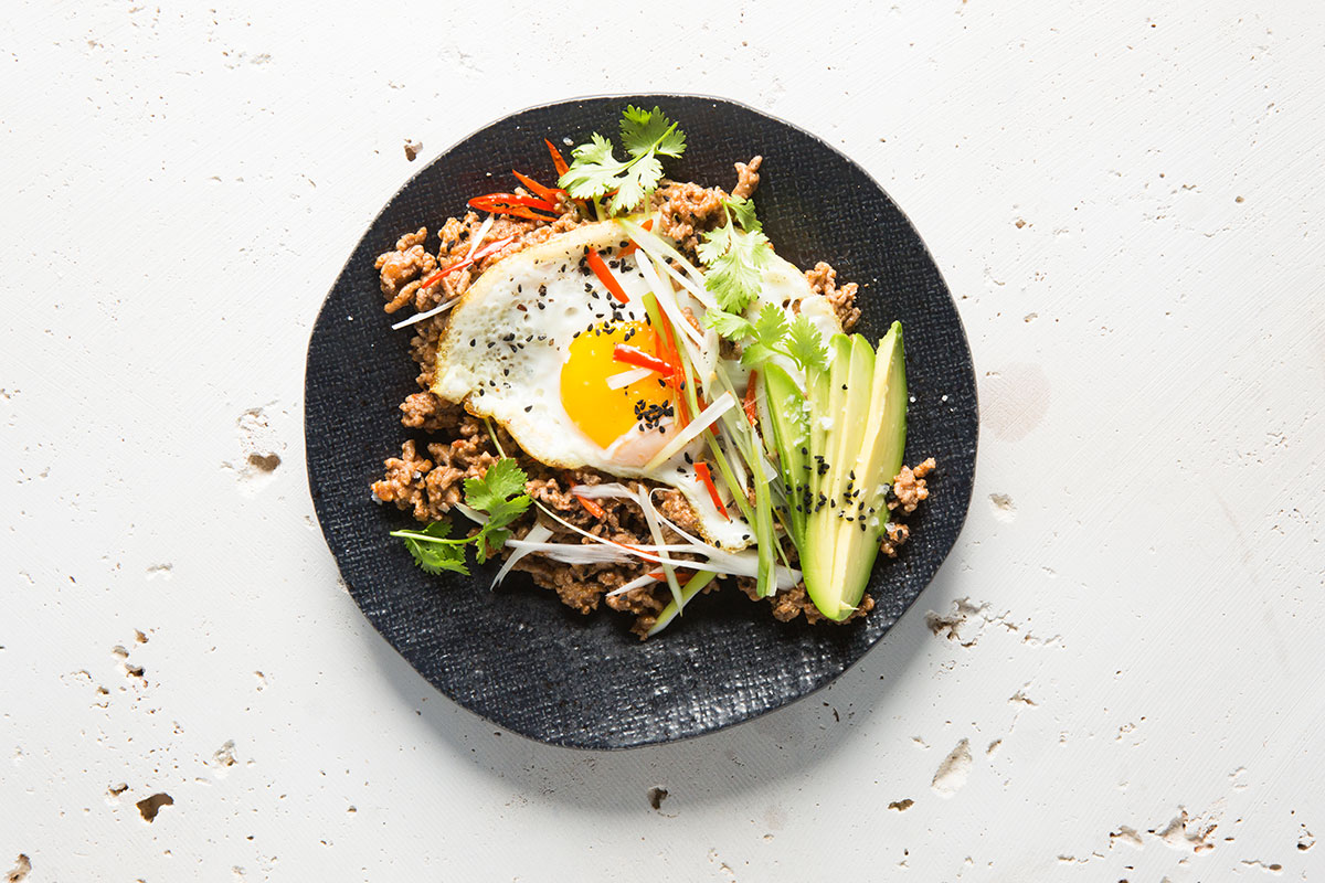 beef mince Asian mince bowl