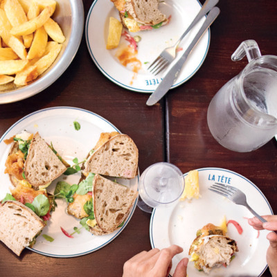 La Tête's deep-fried fish sandwich