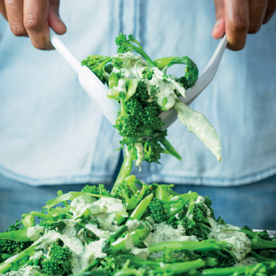 Broccoli with mustard dressing