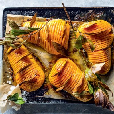 Glazed Hasselback butternut squash