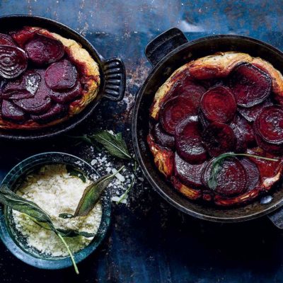 Beetroot-and-Parmesan tarte tatin