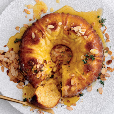 Citrus-and-thyme polenta bundt cake