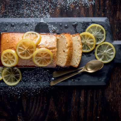 Lemon ice-cream slice cake