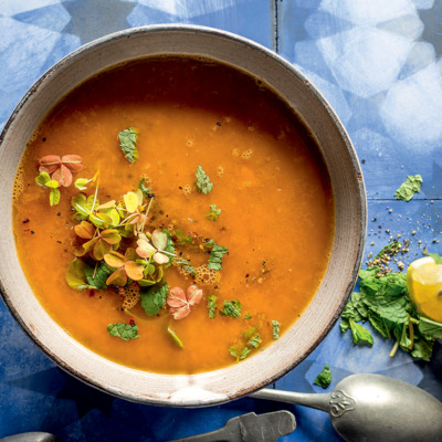 Turkish red lentil soup