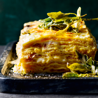 Butternut-and-pancetta lasagne