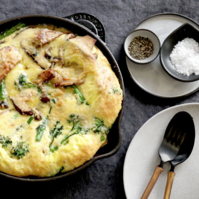 Exotic mushroom frittata