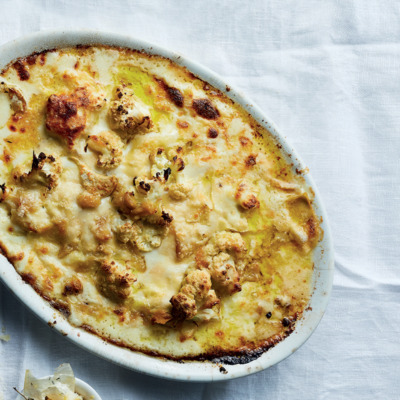 Roast cauliflower lasagne