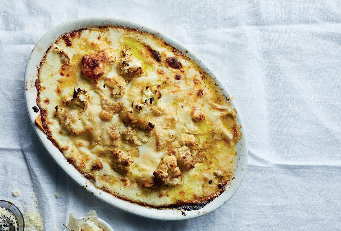 roast cauliflower lasagne