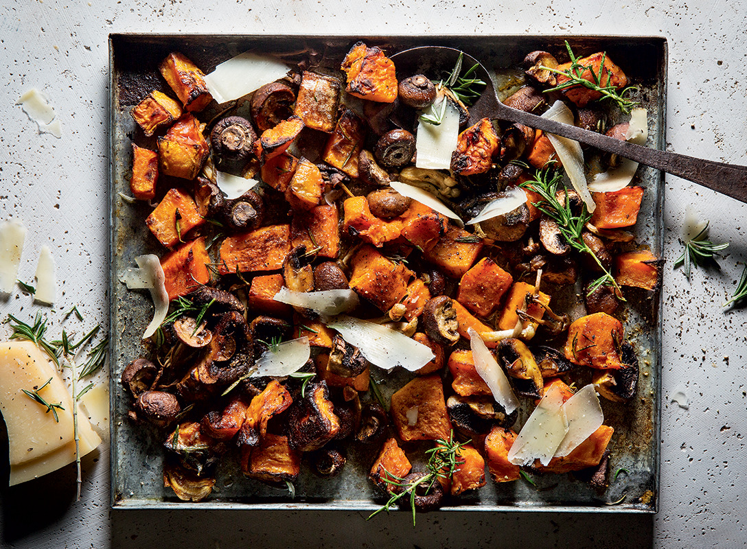 Roast-pumpkin-and-mushroom