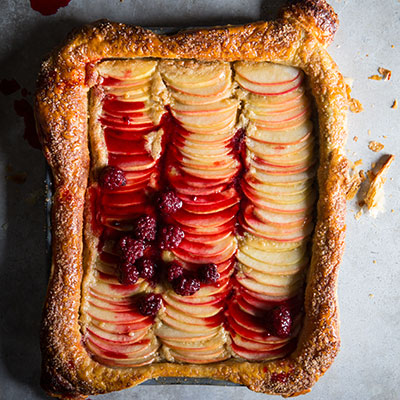 Tahini frangipane tart