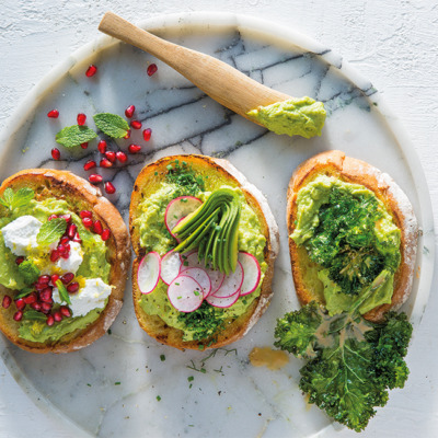 3 ways with avocado toast