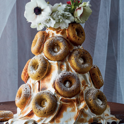 Lime-and-pistachio doughnut cakes